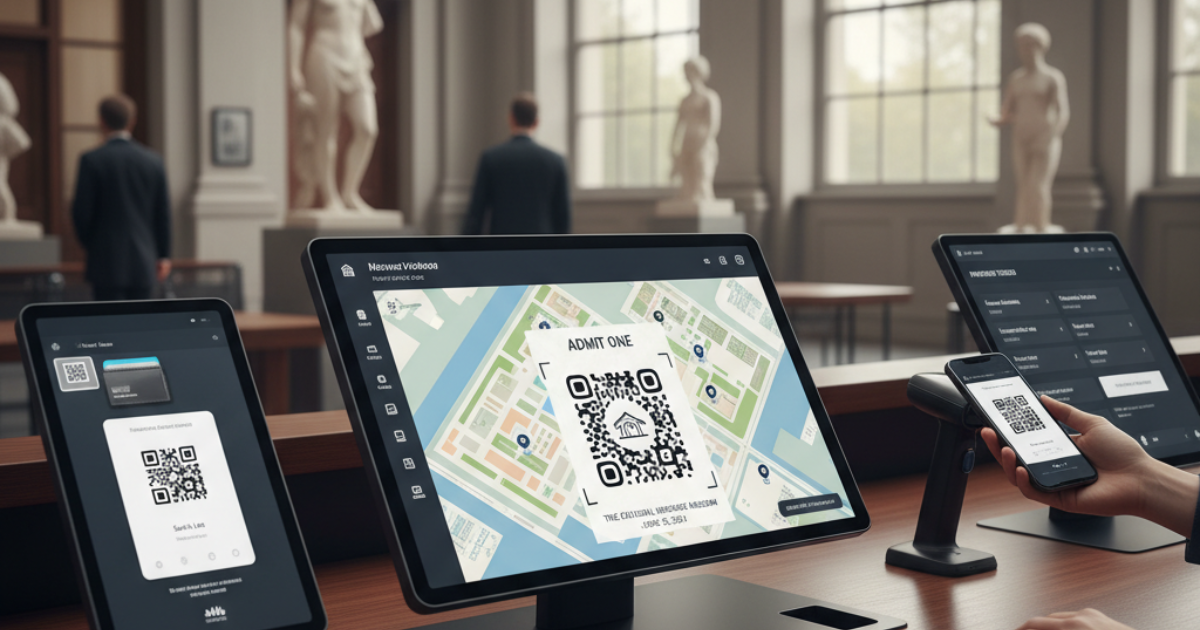 Museum ticketing software with QR code