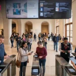 Digital interface of ticketing software for events in a museum.